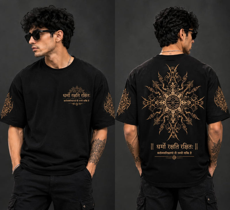 Black & Gold Oversized T-Shirt | Premium Luxury Streetwear for Men ...